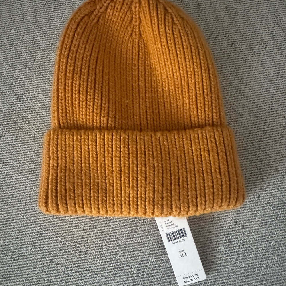 Anthropologie  Cozy Mustard Knit Beanie